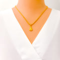 Dainty Noble 22k Gold Ganesh Pendant