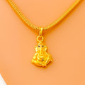 Dainty Noble 22k Gold Ganesh Pendant
