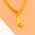 Dainty Noble 22k Gold Ganesh Pendant