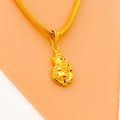 Graceful 22k Gold Ganesh Pendant
