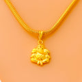 Textured 22k Gold Ganesh Pendant