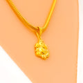 Textured 22k Gold Ganesh Pendant