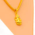 Ethereal 22k Gold Ganesh Pendant