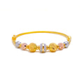 Vibrant Festive 22k Gold Bangle Bracelet 
