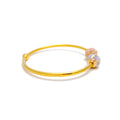 Delicate Open Orb 22k Gold Bangle Bracelet 