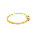 Radiant Floral 22k Gold Bangle Bracelet 