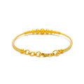 Minimalist Radiant 22k Gold Bangle Bracelet 