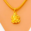 Opulent 22k Gold Ganesh Pendant