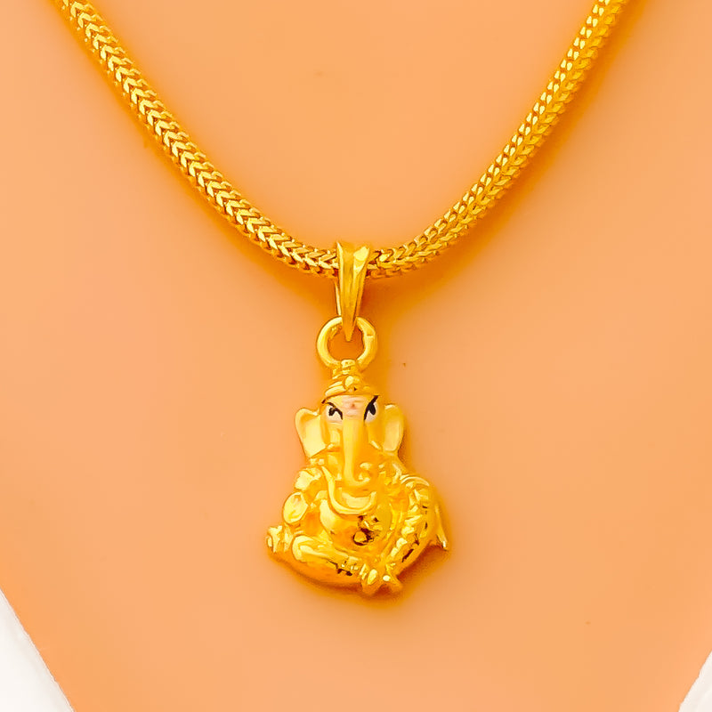Majestic 22k Gold Ganesh Pendant