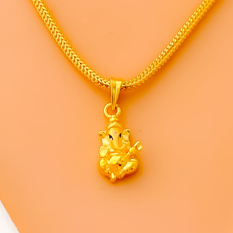 Decorative 22k Gold Ganesh Pendant