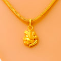 Poised 22k Gold Ganesh Pendant
