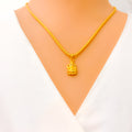 Graceful 22k Gold Ganesh Pendant