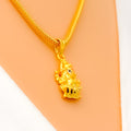 Graceful 22k Gold Ganesh Pendant