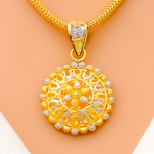 two-tone-round-22k-gold-pendant-set