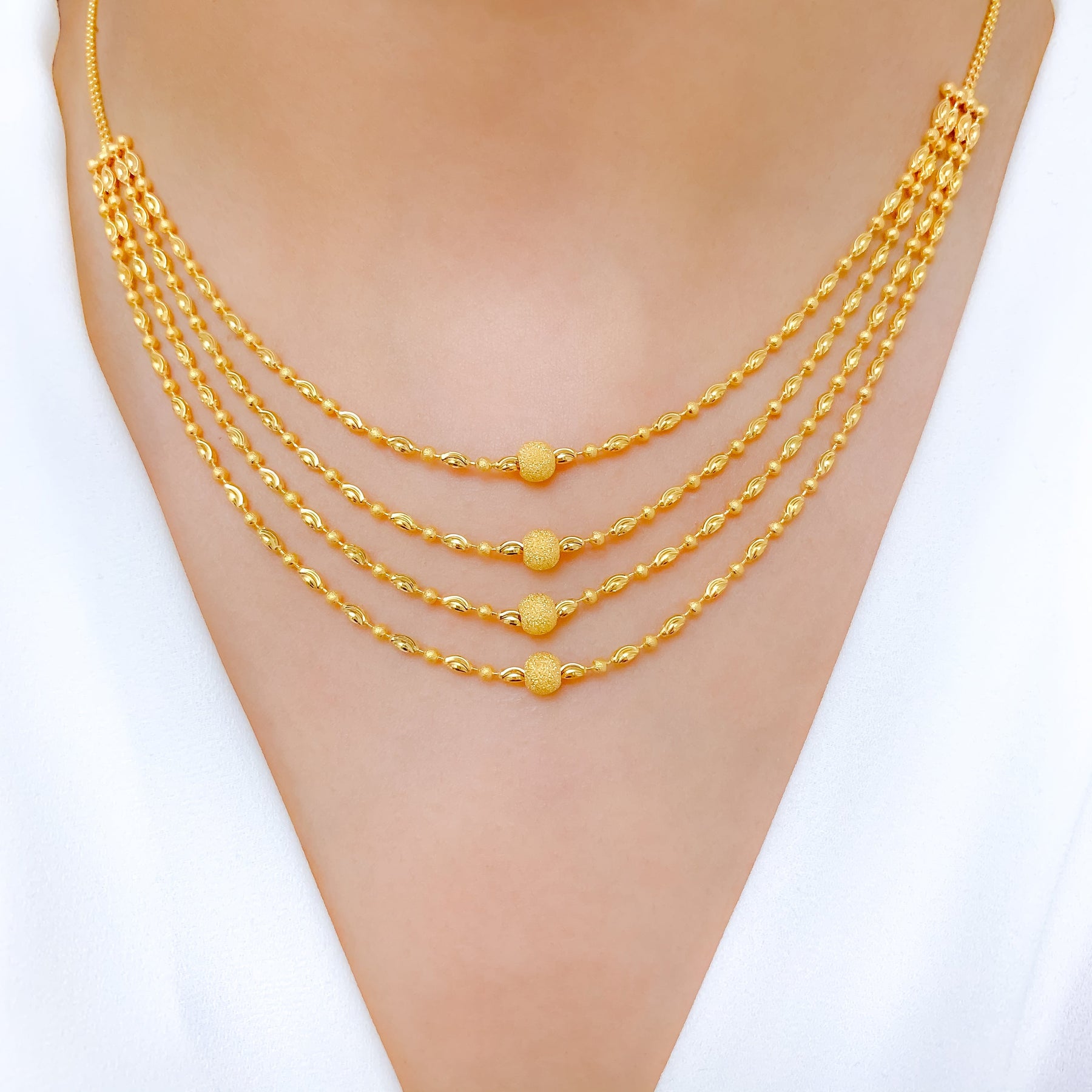 Charming Chic Four Andaaz 22K Set – Gold Jewelers Necklace Lara