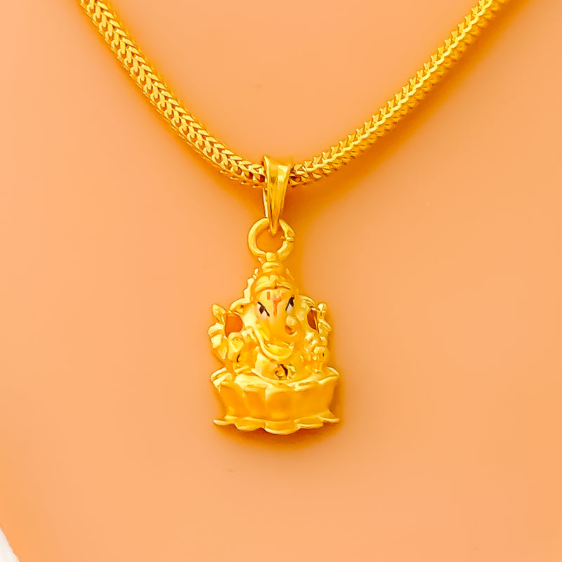 Signature 22k Gold Ganesh Pendant