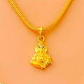Polished 22k Gold Ganesh Pendant
