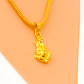 Polished 22k Gold Ganesh Pendant