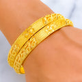 glossy-netted-leaf-22k-gold-bangle-pair