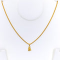Slender Bold 22k Gold Ganesh Pendant