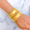 regal-embossed-22k-gold-bangle-pair