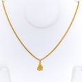 Radiant Reflective 22k Gold Ganesh Pendant