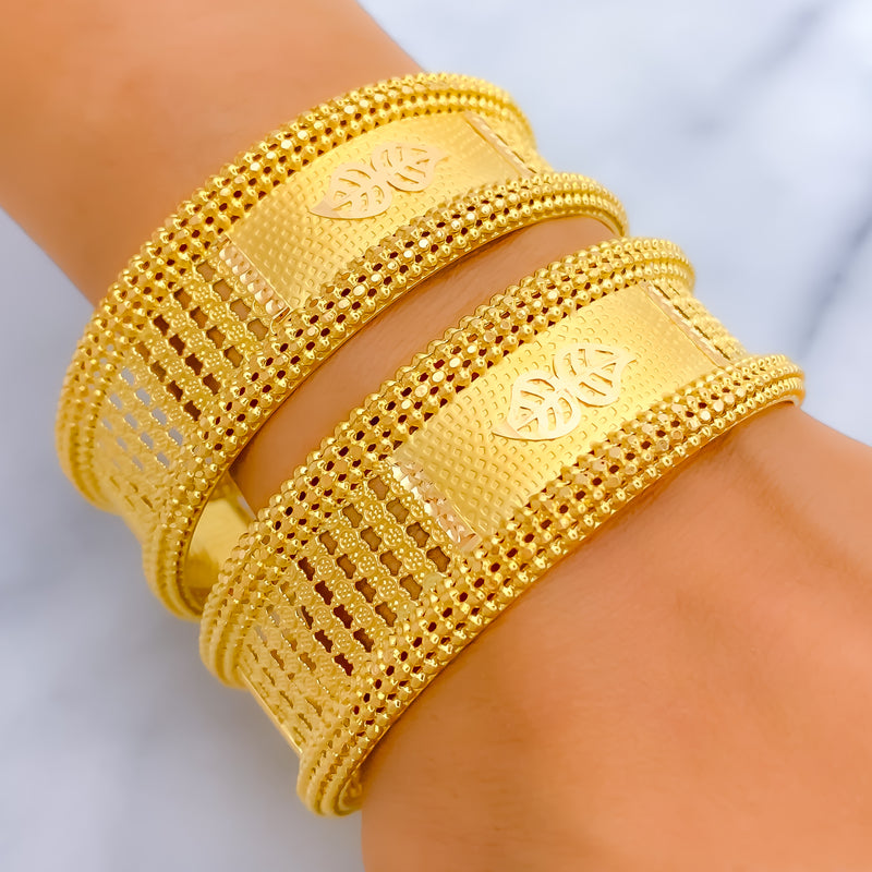 regal-embossed-22k-gold-bangle-pair