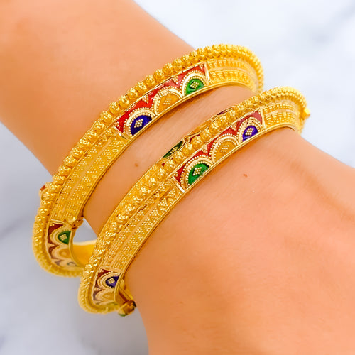 vibrant-vintage-22k-gold-pipe-meenakari-bangles