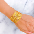 Opulent Ethereal 22k Gold Statement Bracelet