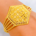 Classy Traditional 22k Gold Statement Bracelet