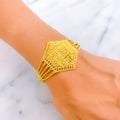 Classy Traditional 22k Gold Statement Bracelet