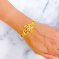 Vibrant Elegant 22k Gold Statement Bracelet