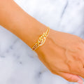 Shimmering Ethereal 22k Gold CZ Bangle Bracelet