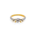 Delicate 18K Gold + Diamond Setting