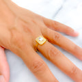 Opulent Timeless 22k Gold CZ Ring