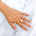 Glossy Glistening 22k Gold CZ Ring