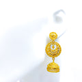 Tasteful Traditional 22k Gold Chandelier Earrings 
