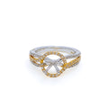 Ornamental Dual Tone 18K Gold + Diamond Setting