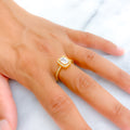 Classic Dazzling 22k Gold CZ Ring