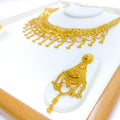 Elegant Tasseled 22k Gold Necklace Set