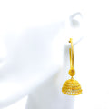 Extravagant Detailed 22K Gold Chandelier Bali Earrings 