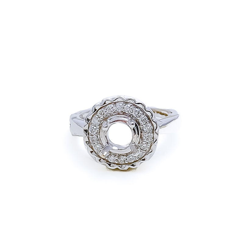 Glam Floral 18K Gold + Diamond Setting