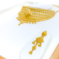 Palatial Checkered 22K Gold Choker Necklace Set