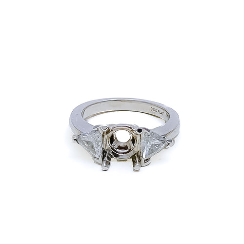 Bold Graceful Platinum + Diamond Setting