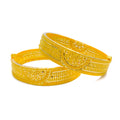 Palatial Graceful 22k Gold Bangle Pair 