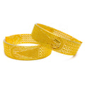 Magnificent Checkered 22k Gold Bangle Pair 