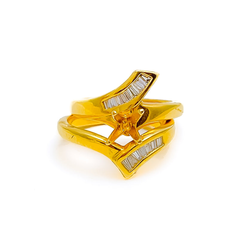 Bespoke Golden 18K Gold + Diamond Setting 27
