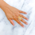 Impressive Mesmerizing 22k Gold CZ Ring