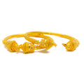 Decadent Beaded 22k Gold Pipe Bangles 