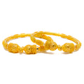 Festive Beaded 22k Gold Pipe Bangles 